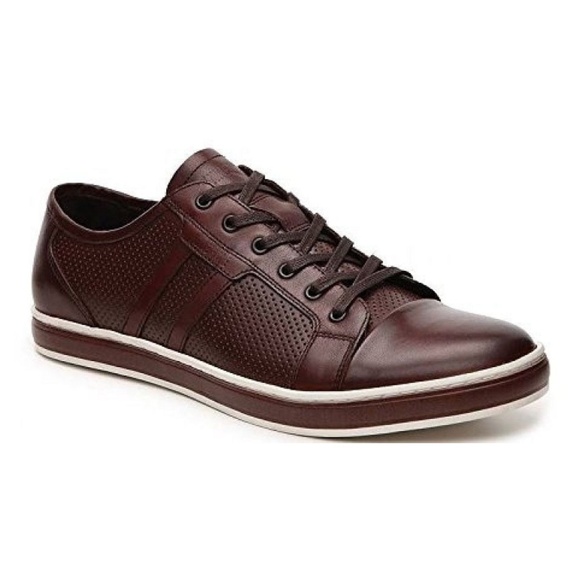 Kenneth Cole Other - Kenneth Cole New York Leather Mens Sneakers, Brown